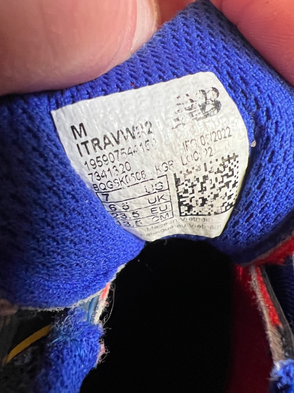 New balance Kids Red and Navy Athletic Sneakers - Breathable Everyday Shoes - Picture 5 of 5